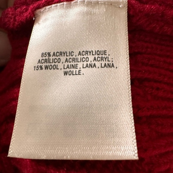 Anthropologie Burgundy Open Shoulder Turtleneck Sweater - Picture 6 of 7